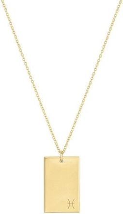 Set & Stones Goldie Horoscope Necklace in Gold /Pisces at Nordstrom, Size 20