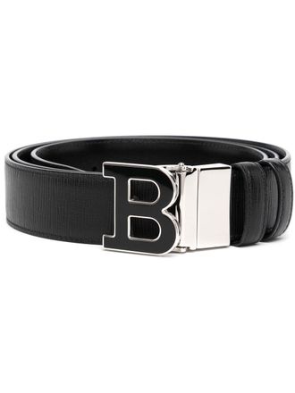 Bally logo-patch short-sleeve polo shirt - men - Calf Leather - 110 - Black