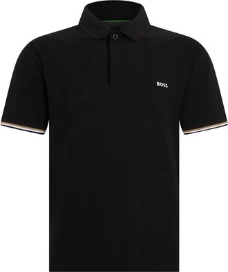 HUGO BOSS PL GOC Chip Hexa Polo - Heren - Polos - Zwart - XL - Polyester - Tops