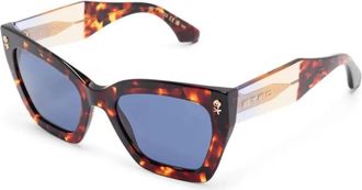 Etro Rechthoekige Acetaat Zonnebril - Dames - Zonnebrillen - Veelkleurig - 55 MM - Accessoires