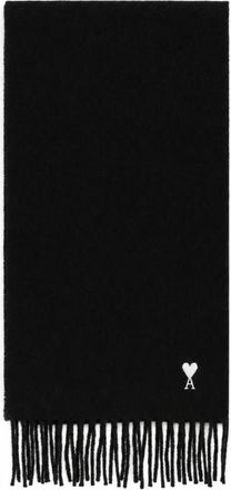 Ami Quota Sjaal - Heren - Accessoires - Zwart - Maat: ONE Size Wol