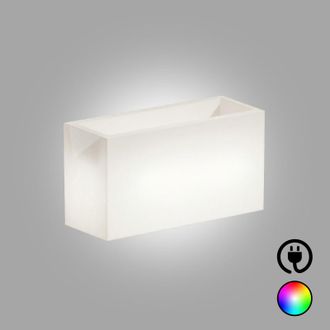 Monacis Macetero Luminoso De Dise&ntilde;o De 80x35 Cm Y 50 Cm De Alto, En Pol&iacute;mero Con Led Multicolor Para Interiores Y Exteriores. Hecho En Italia - Monacis
