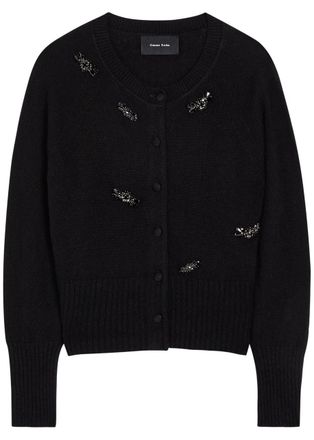 Simone Rocha Simone Rocha Embellished Cashmere Cardigan - Black - S (UK8-10 / S)