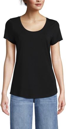 Lands End Lightweight Jersey T-shirt in Black at Nordstrom, Size X-Large P