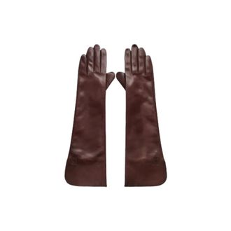 By Malene Birger Gloves, unisex, Brown, Size: M Gemi Leather Gloves