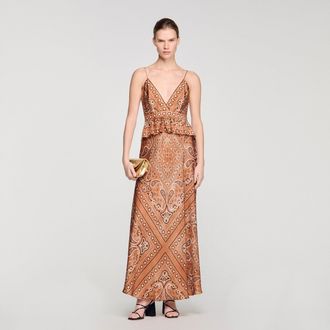 Sandro Bandana-print maxi dress