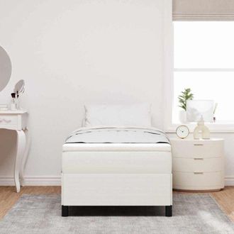 vidaXL Bed Frame Cream 90 x 190 cm Corduroy fabric Vidaxl
