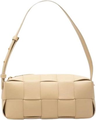Bottega Veneta Pre-owned Woven Nappa Shoulder Bag - Dames - Vintage Schoudertas - Bruin - ONE Size - Leer - Vintage