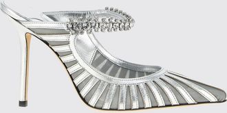 Jimmy Choo London Mules Bing Jimmy Choo in pelle laminata e nylon a rete con strass
