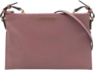 Burberry Pre-owned Peyton Cross Body Bag - Dames - Vintage Schoudertas - Roze - ONE Size - Leer - Vintage