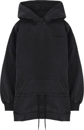 Alexander Wang Black Solid Hood Mini Dress