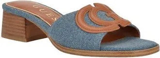 Guess Cerinna Block Heel Sandal in Medium Blue 420 at Nordstrom, Size 6.5