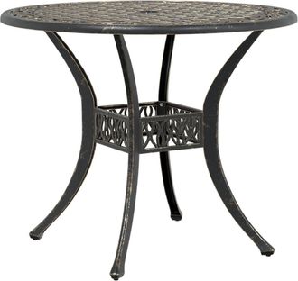 vidaXL Mesa De Jard&iacute;n Aluminio Fundido Bronce &Oslash;90x75 Cm Vidaxl