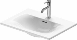 Duravit Duravit - Viu - Lavabo da appoggio, 60x45 cm, con 1 foro per miscelatore, con WonderGliss, bianco alpino 03856000001