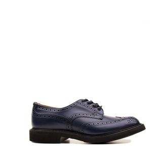 Trickers Bourton Vibram Sole Lace-up - Heren - Veterschoenen - Blauw - 43 1/2 EU - Leer - Schoenen
