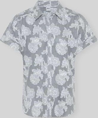 Brax Brax Regular Fit Kurzarmbluse aus reiner Baumwolle in Marine, Gr&ouml;&szlig;e 36