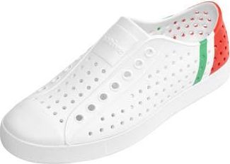 Native Jefferson Water Friendly Perforated Sneaker in White/Celery/Jolly Torch at Nordstrom Rack, Size 7