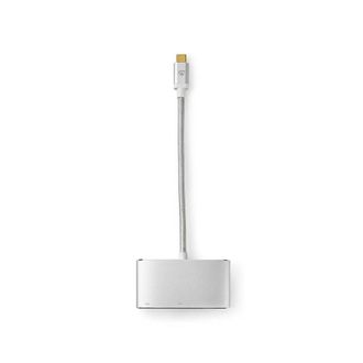 Nedis Cctb64760al02 Adaptador Usb Multipuerto Plateado
