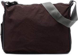 Prada Pre-owned Nylon Crossbody Bag - Dames - Vintage Schoudertas - Bruin - ONE Size - Nylon - Vintage