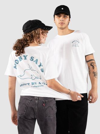 Party Pants Moby Says T-Shirt bianco