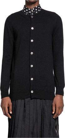 Comme Des Gar&ccedil;ons Crewneck Lange Cardigan - Heren - Vesten - Zwart - M - Wol - Truien & Vesten