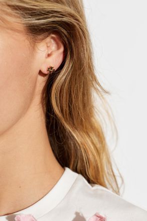 Tory Burch Logo-shaped Earrings, Womens, Gold