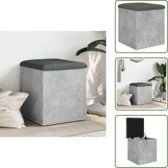 vidaXL The Living Store Panca Portaoggetti Grigio Cemento 42x42x45 cm Legno Multistrato - Panca da corridoio
