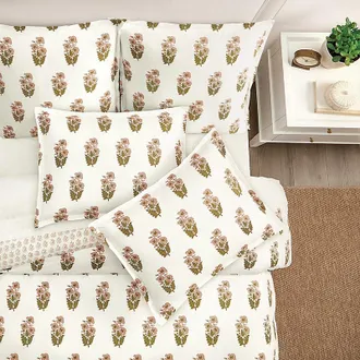 Ballard Designs Leila Block Print Sham - Woodrose Standard - Ballard Designs