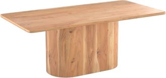 Rendez-Vous D&eacute;co Mesa rectangular de madera maciza de acacia para 6 personas