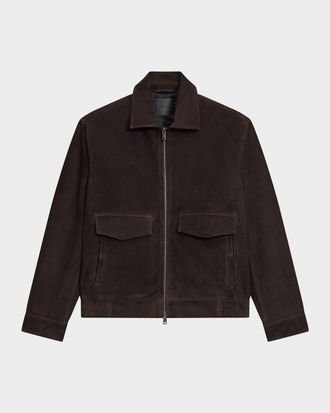 Theory Men & apos;s Leather Full-Zip Aviator Jacket