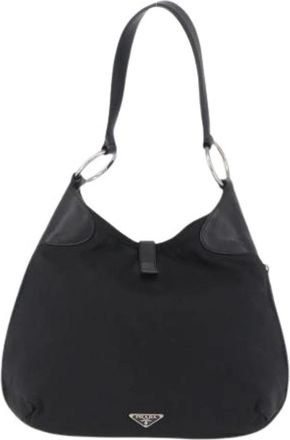 Prada Pre-owned Vintage Shoulder Bag - Dames - Vintage Schoudertas - Zwart - ONE Size - Leer - Vintage