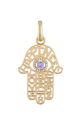Eden Presley Cutout Hamsa Pendant in Metallic Gold at Nordstrom