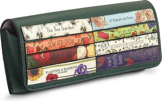 Yoshi Green Fingers Bookworm Leather Glasses Case, Sunglasses Case, Flap Over, Genuine Leather