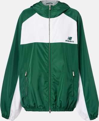 Miu Miu x New Balance colorblocked poplin jacket