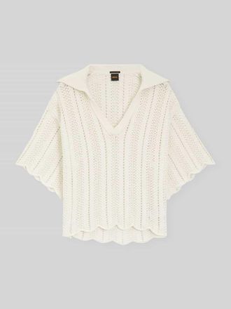 Boss Orange by Hugo Boss BOSS Orange Relaxed Fit Pullover mit Strickstruktur in Offwhite, Gr&ouml;&szlig;e XL