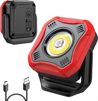 OEM L&aacute;mpara De Trabajo Led, 1000 L&uacute;menes, S&uacute;per Brillante, Luz De Inspecci&oacute;n, 4 Modos De Iluminaci&oacute;n Con Base Magn&eacute;tica Y Rotaci&oacute;n De 180&deg;, Para Garaje, T