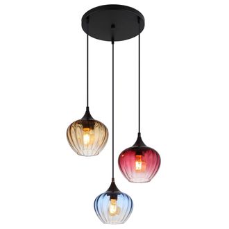 Globo Lighting L&aacute;mpara Colgante - Sander - Multicolor - Vidrio - &Oslash; 45cm