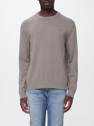Tommy Jeans Maglia girocollo in cotone con logo ricamato e bordi a costine