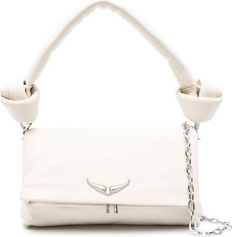Zadig&Voltaire Rocky Eternal leather shoulder bag - women - Calf Leather/Cotton - OS - Neutrals