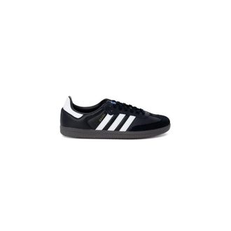 adidas Zwarte Leren Sneaker - Heren - Sneakers - Zwart - 43 1/3 EU - Leer - Schoenen