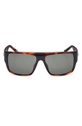 Guess Rectangular Sunglasses in Dark Havana /Green at Nordstrom Rack