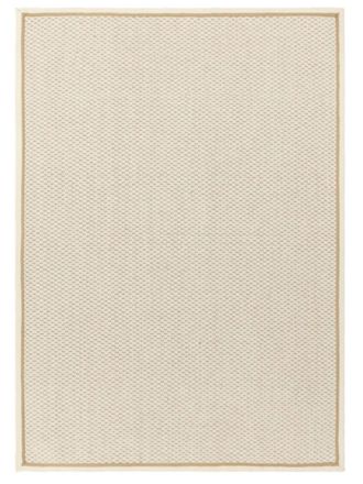 Novatrend Alfombra de sal&oacute;n moderna lana y yute Blanco 160x230 cm