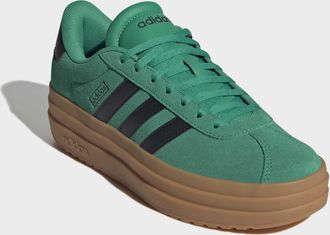 adidas Plateausneaker ADIDAS SPORTSWEAR VL COURT BOLD, Damen, Gr. 38,5, court gr&uuml;n, core schwarz, gum10, Leder, Synthetik, Schuhe Plateausneaker, Design auf 