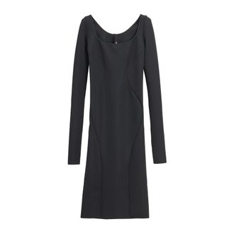 Rick Owens Slip Dress Lange Mouw - Dames - Casual kleedjes - Zwart - XS - Kleedjes