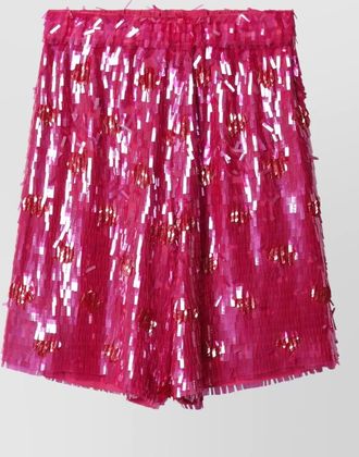 Dries Van Noten high waist sequin mini a line skirt