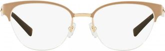 Versace Cat-Eye Semi Rim Eyeglasses - Gold
