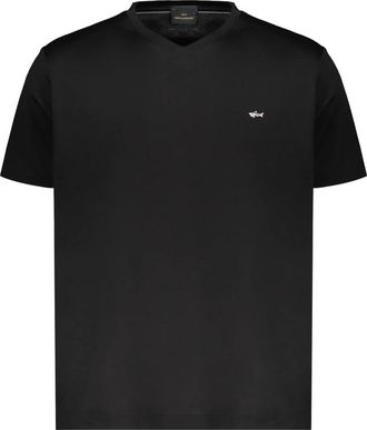 Paul & Shark T-shirt van katoen met logo-borduursel - Heren - T-shirts - Zwart - L - Katoen - Tops