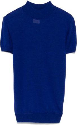Versace T-shirt in maglia fine anni 80 - Blu