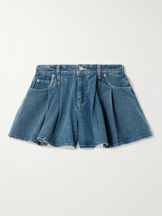 Sea New York Shorts In Denim Con Pinces Stasia - Blu