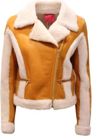 Blumarine Shearling Jas - Dames - Jassen - Geel - S - Jassen